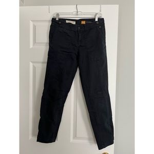 Pilcro Anthropologie Straight Slim Hyphen Fit Chino Pants Size 27 Navy